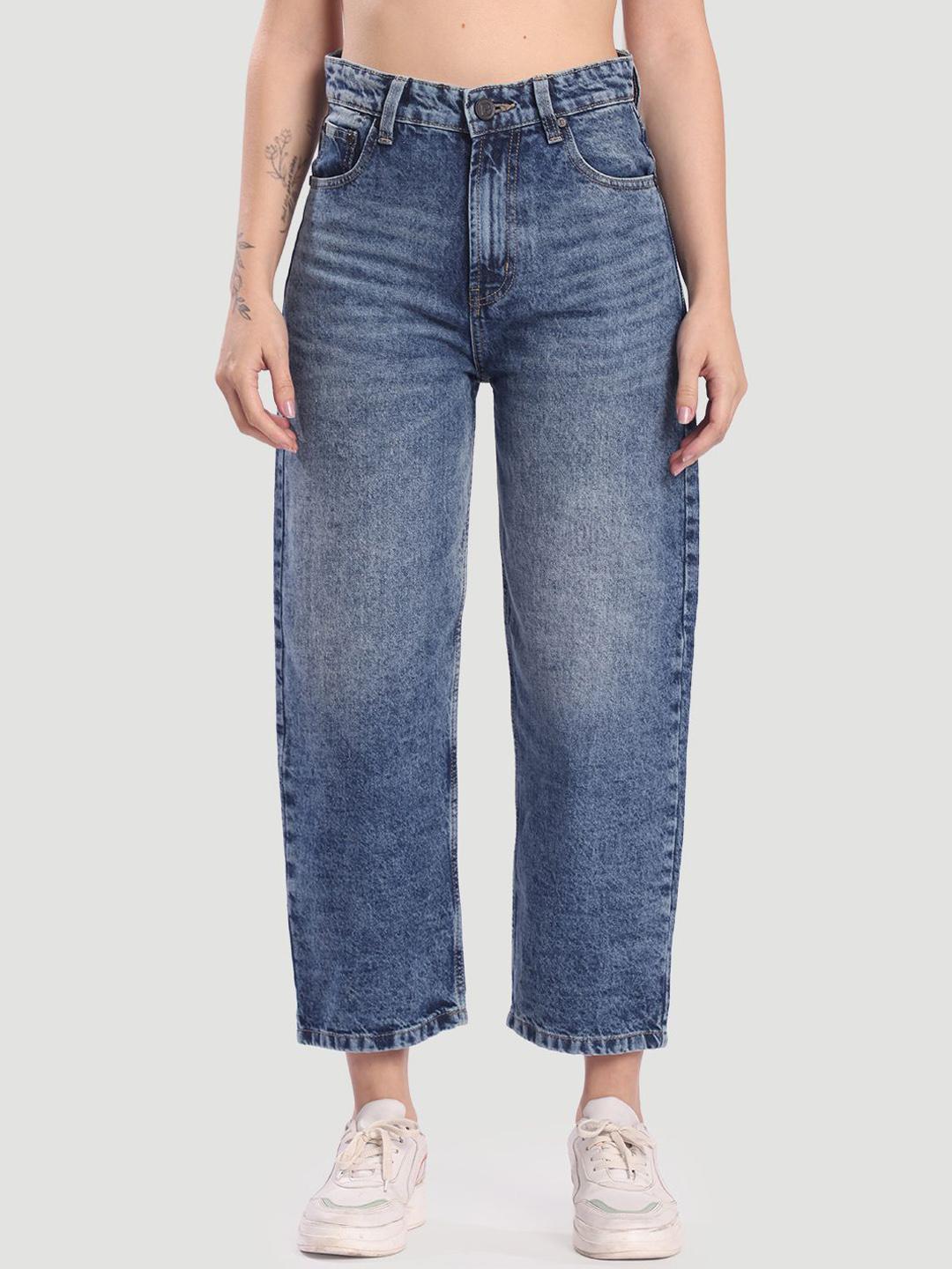 Bene Kleed Women High-Rise Balloon Fit Heavy Fade Jeans