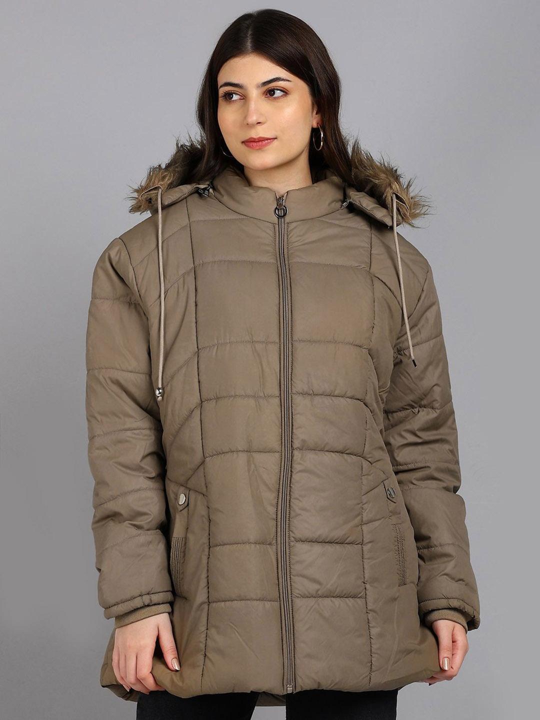 ELLIPSE Women Hooded Solid Sherpa Jacket