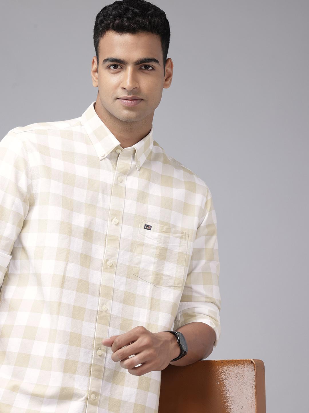 Arrow Sport Manhattan Slim Fit Button-Down Collar Gingham Checks Pure Cotton Casual Shirt