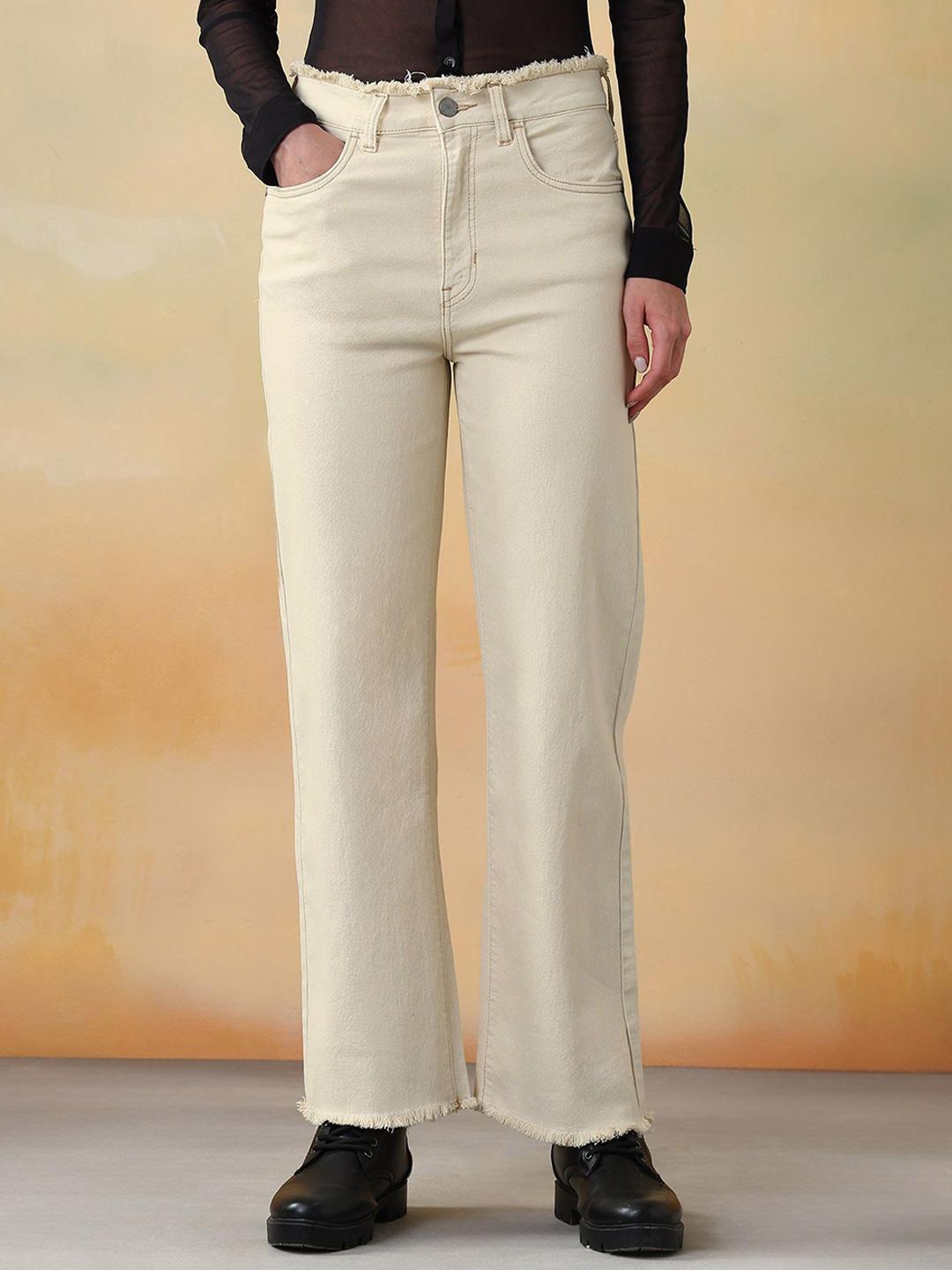 Flying Machine Women Straight Fit High-Rise Stretchable Jeans