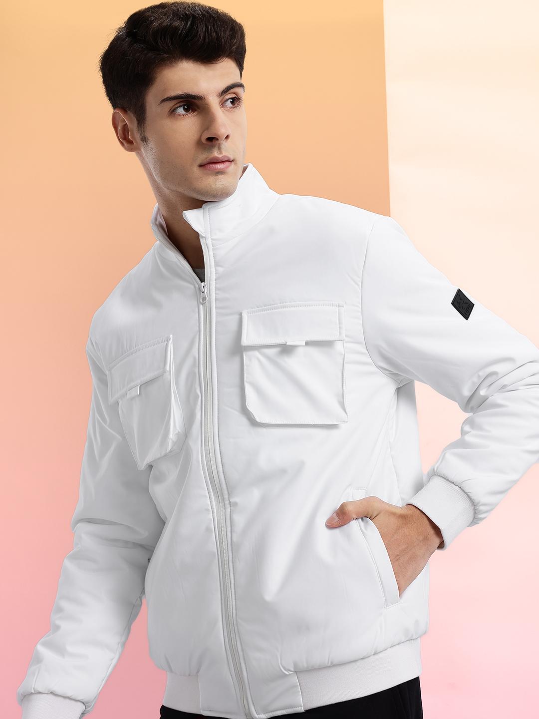 HRX by Hrithik Roshan Pocket Detail Mock Collar Bomber Jacket