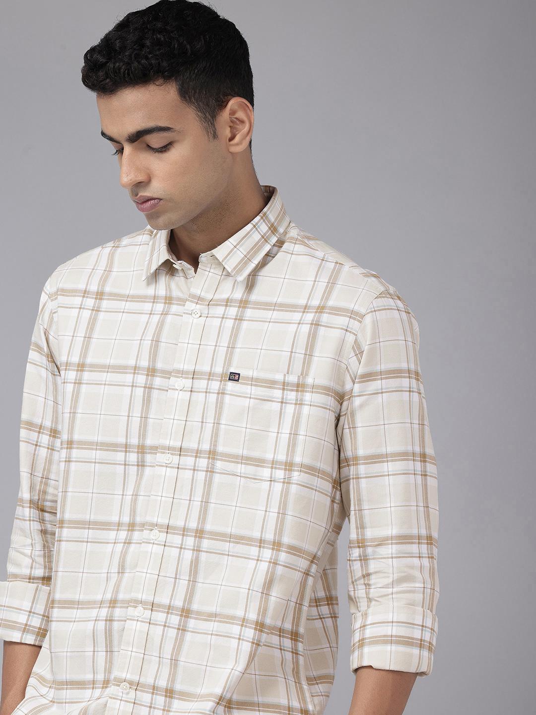 Arrow Sport Manhattan Slim Fit Checked Pure Cotton Casual Shirt