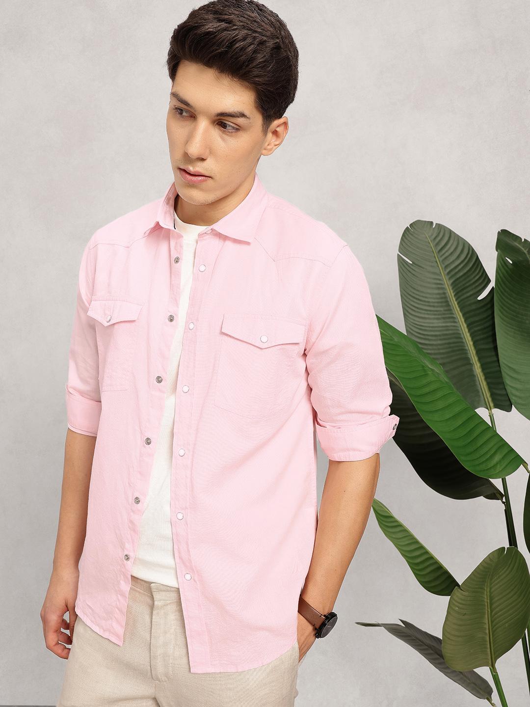 Nautica Slim Fit Cotton Linen Casual Shirt