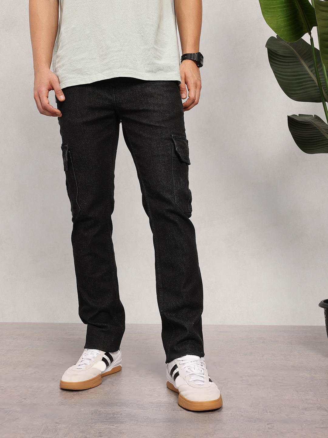 Nautica Men Straight Fit Cargo Style Stretchable Jeans