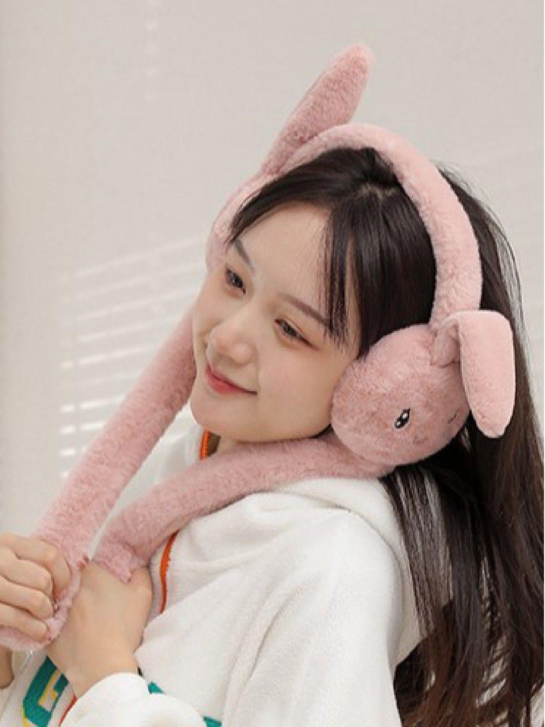 Moving Rabbitears Buy PIFTIF Moving Rabbit Ears Winter Earmuff - Headband for Women ...