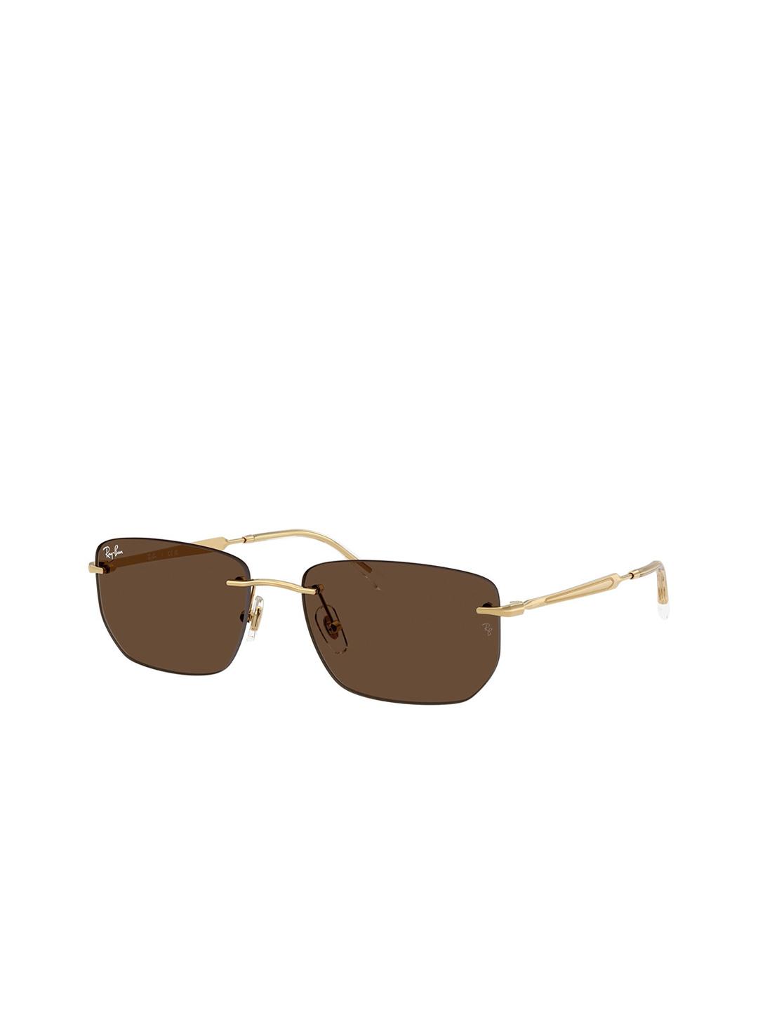 Buy Ray Ban Unisex Rimless Irregular Sunglasses With UV Protected Lens ...
