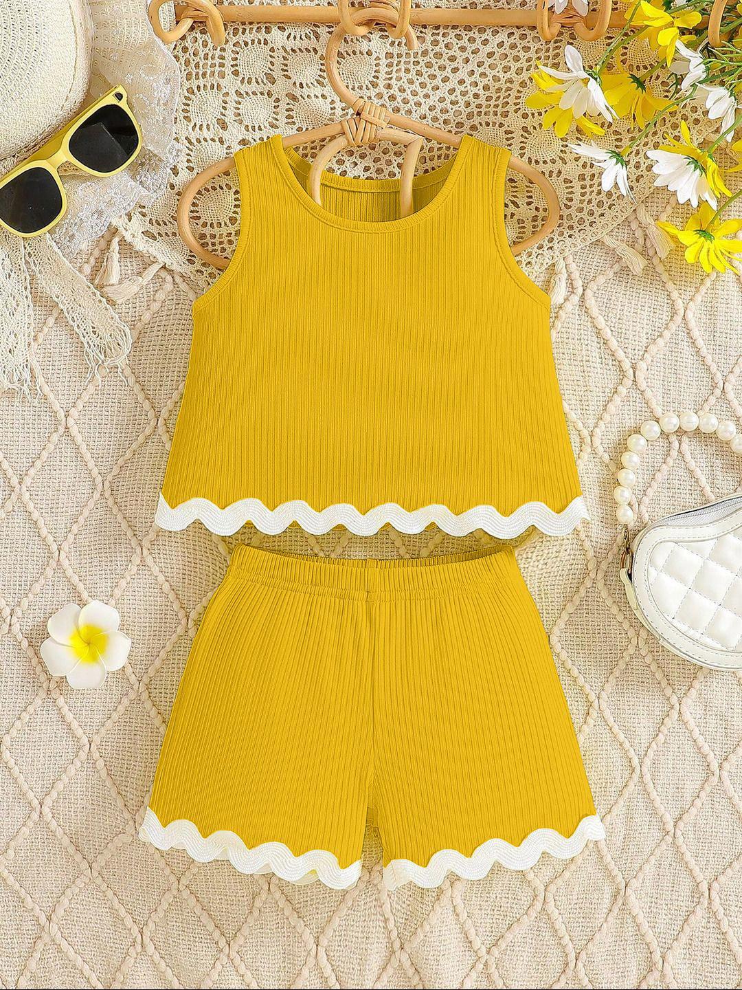 Buy BAESD Girls Round Neck Top And Shorts -  - Apparel for Girls