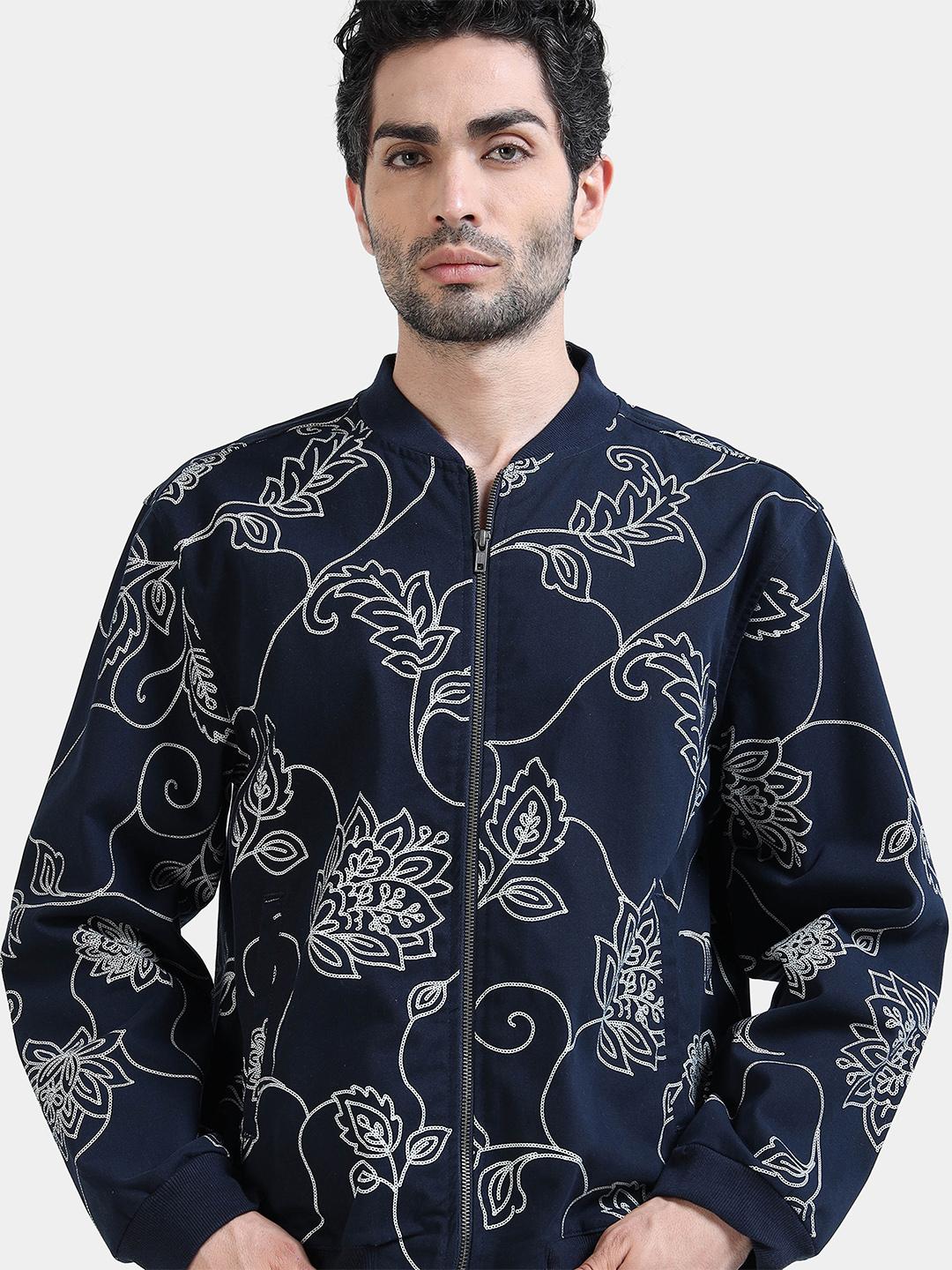 StitchX Men Printed Bomber Jacket