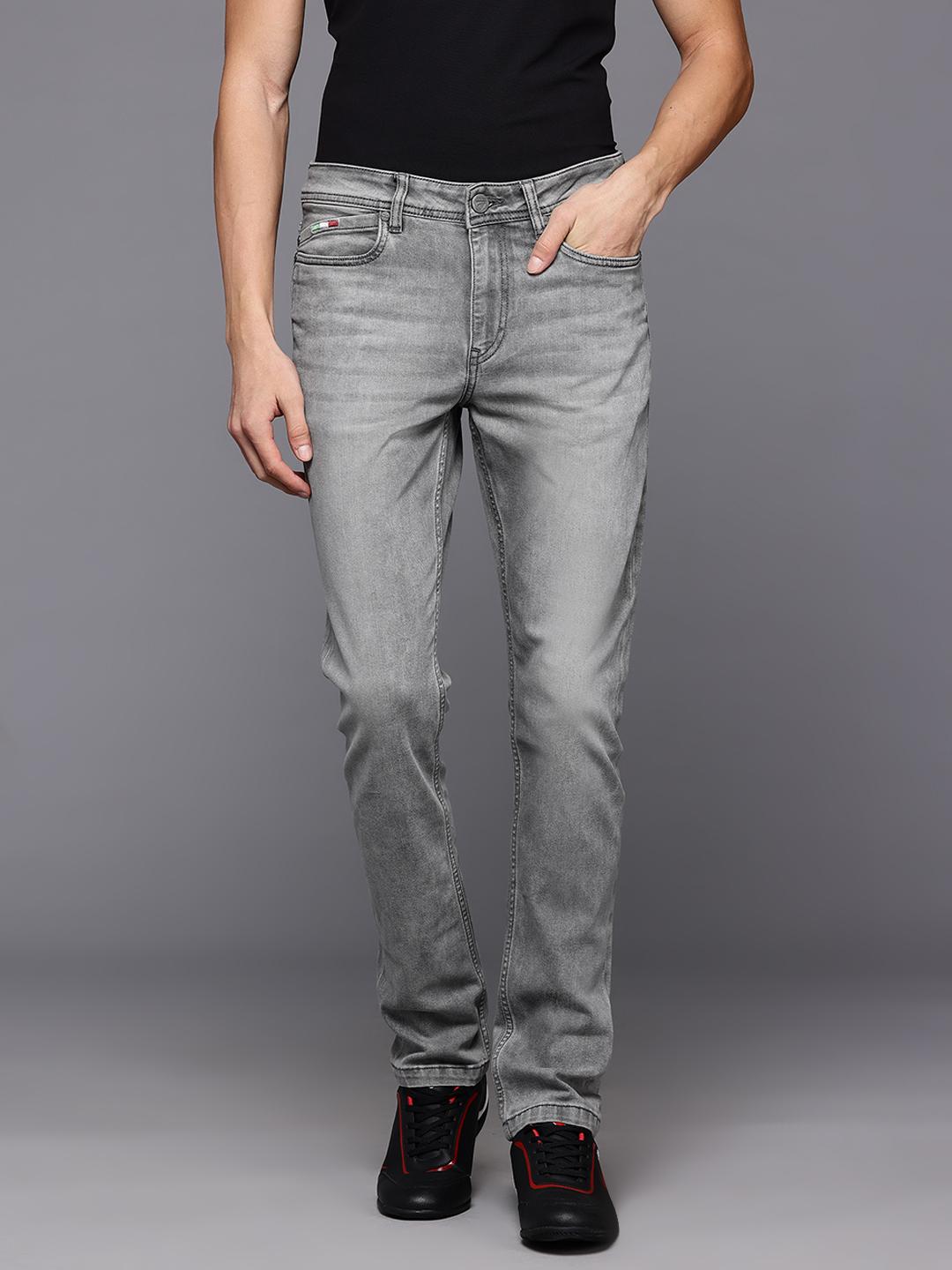 Ducati Men Regular Fit Mid-Rise Light Fade Stretchable Jeans