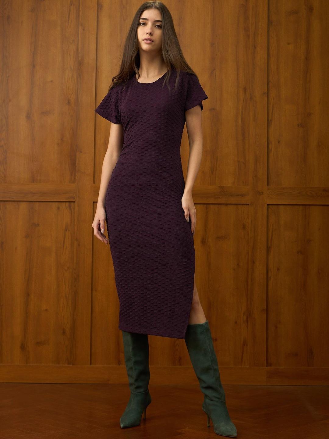 ladies Guanzhou 3 Button Round Neck Shift Dress