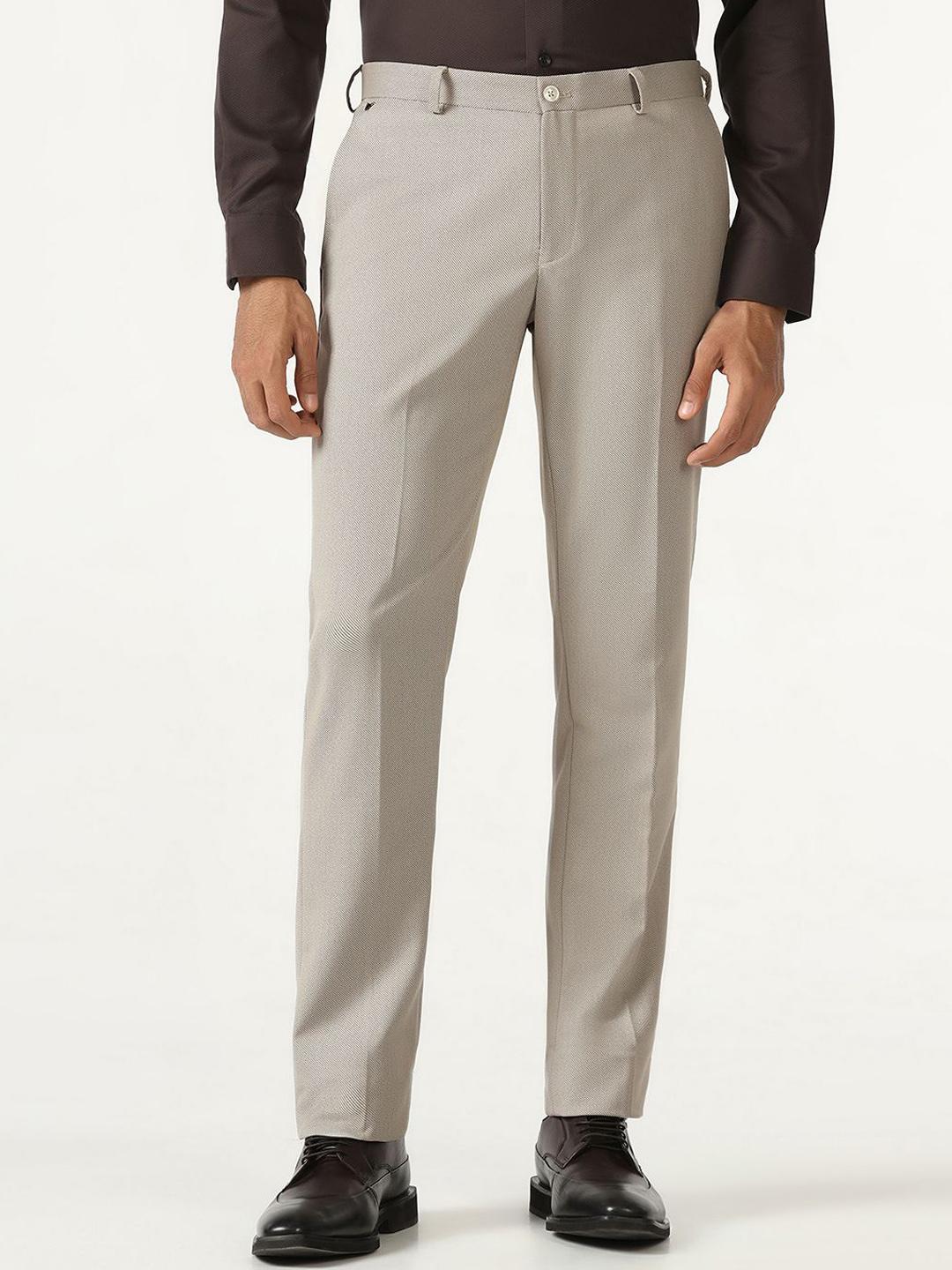 Buy Blackberrys Men B 91 Slim Fit Low Rise Formal Trousers - Trousers ...
