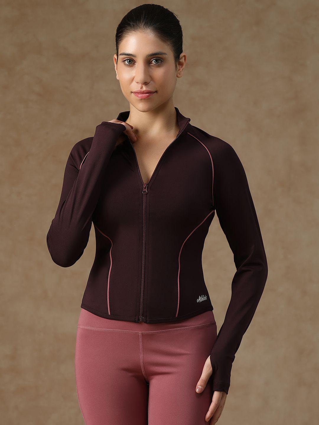 ATHLISIS Stand Collar Dry-Fit Training or Gym Sporty Jacket