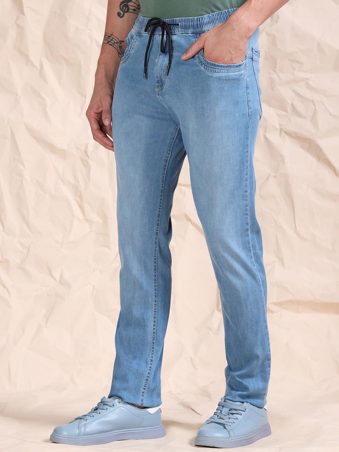 Buy Beevee Men Slim Fit Cotton Mid Rise Light Fade Jeans - Jeans for ...