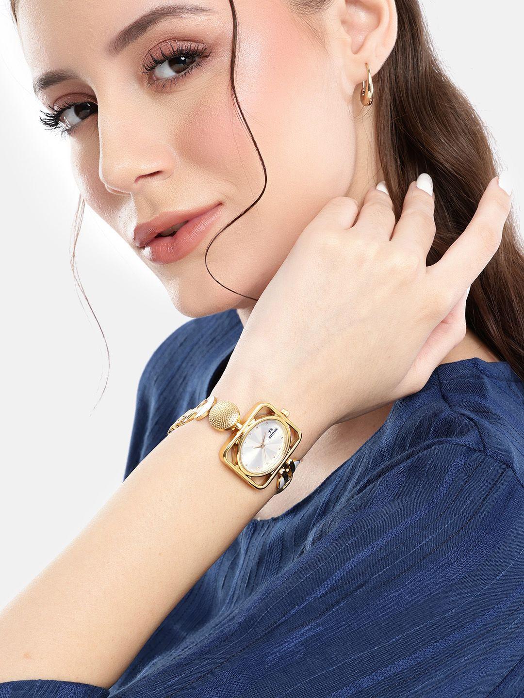 Buy Anouk Women Mother Of Pearl Dial & Bracelet Style Straps Analogue ...