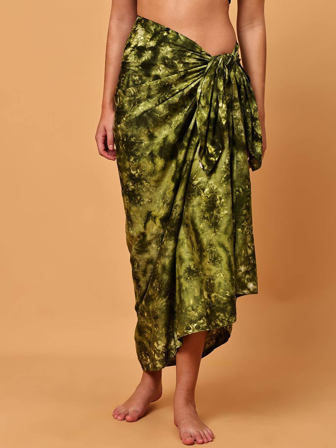 Buy Blissence Tie & Dye Printed Pure Cotton Ankle Length Cover Up Sarong -  - Apparel for Women