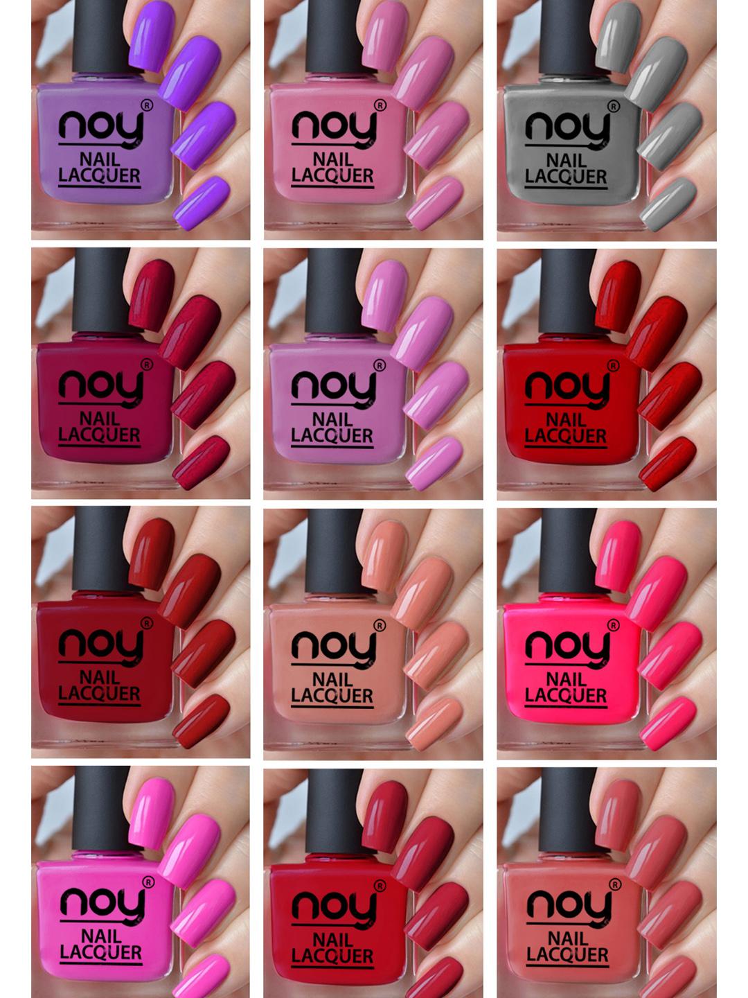 Buy NOY Set Of 12 Long Lasting Glossy Nail Polish 6 Ml Each - - Personal Care for Women