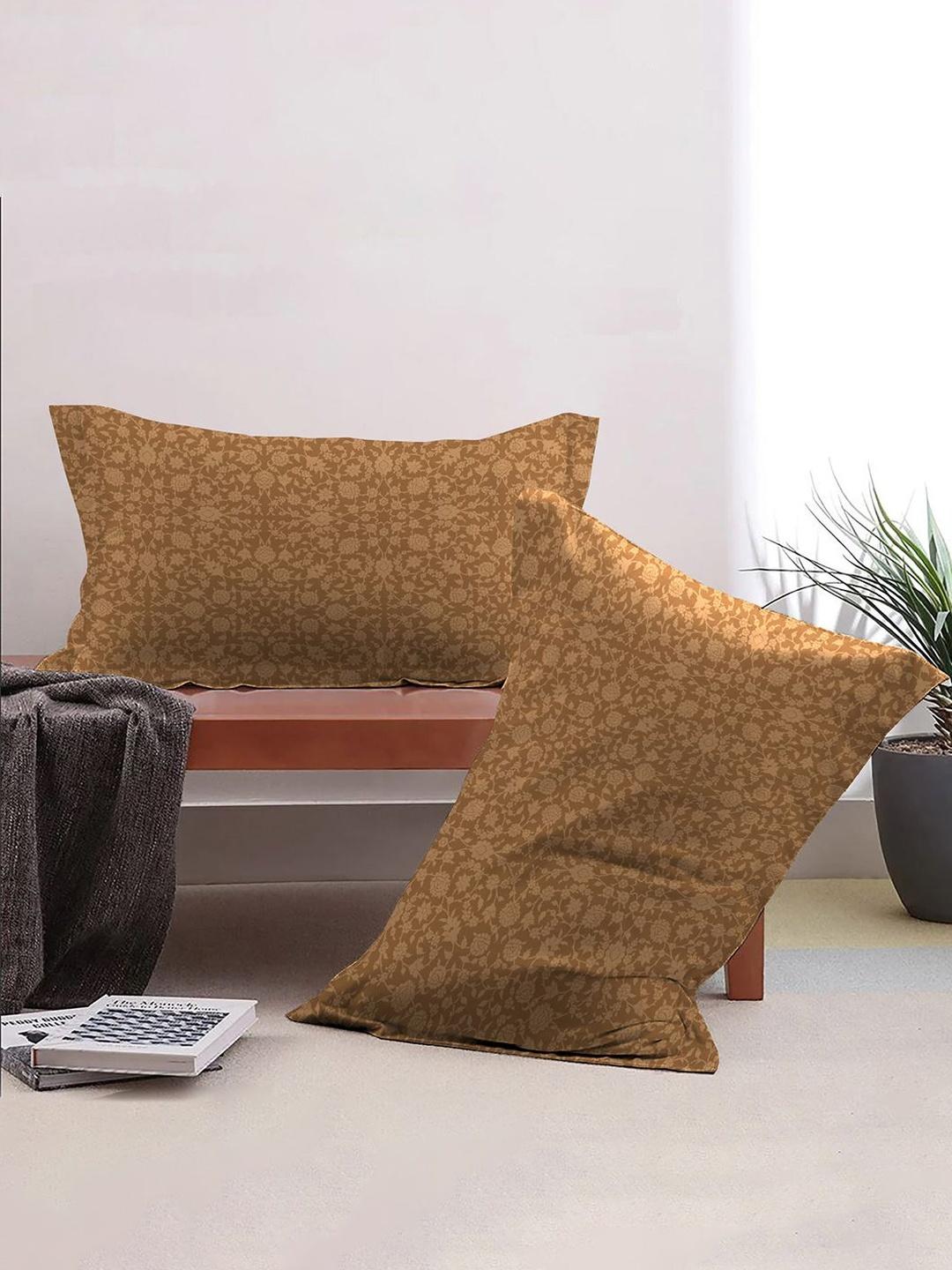 Buy MYTRIDENT Brown 2 Pieces Abstract Pure Cotton Rectangle Pillow Covers - - Home for Unisex