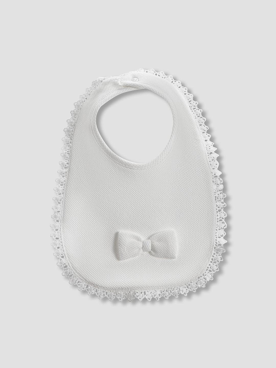 Buy Giggles By Babyshop Girls Self Design Cotton Lace Trim Bibs -  - Accessories for Girls