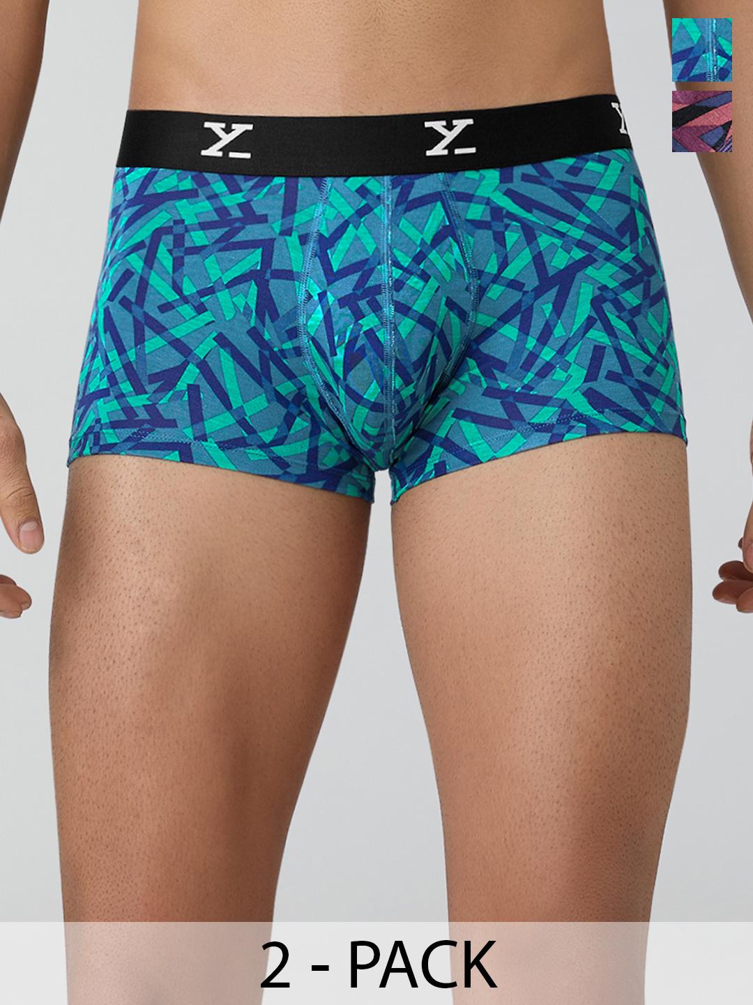 Buy XYXX Men Pack Of 2 Printed Modal Trunks XYTRNK2PCKN683 - - Apparel for Men