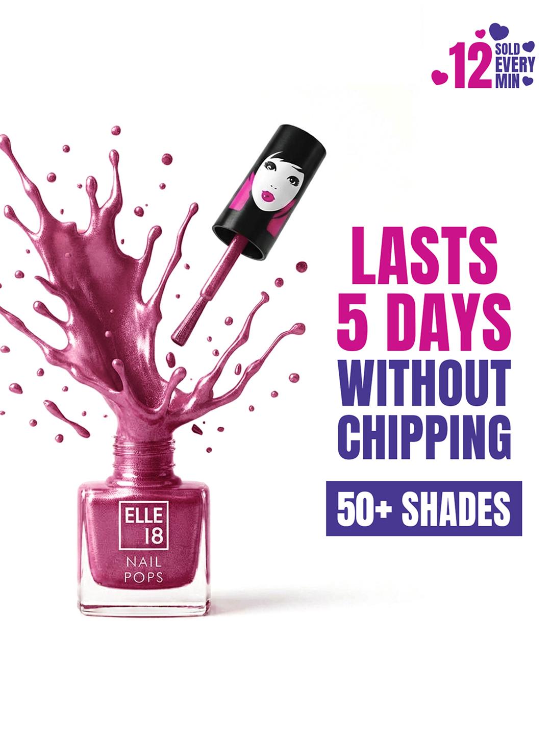 Buy ELLE 18 Nail Pops Long Lasting Nail Polish Quick Dry Formula For Glossy Finish 5ml 25 - - Personal Care for Women