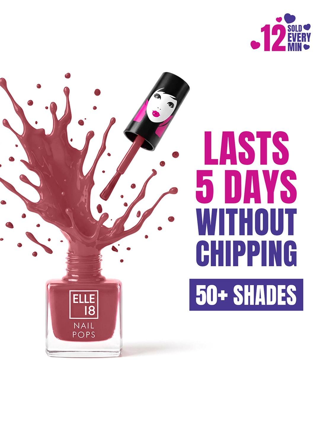 Buy ELLE 18 Nail Pops Long Lasting Nail Color With Glossy Finish & Quick Dry Formula 5ml 160 - - Personal Care for Women