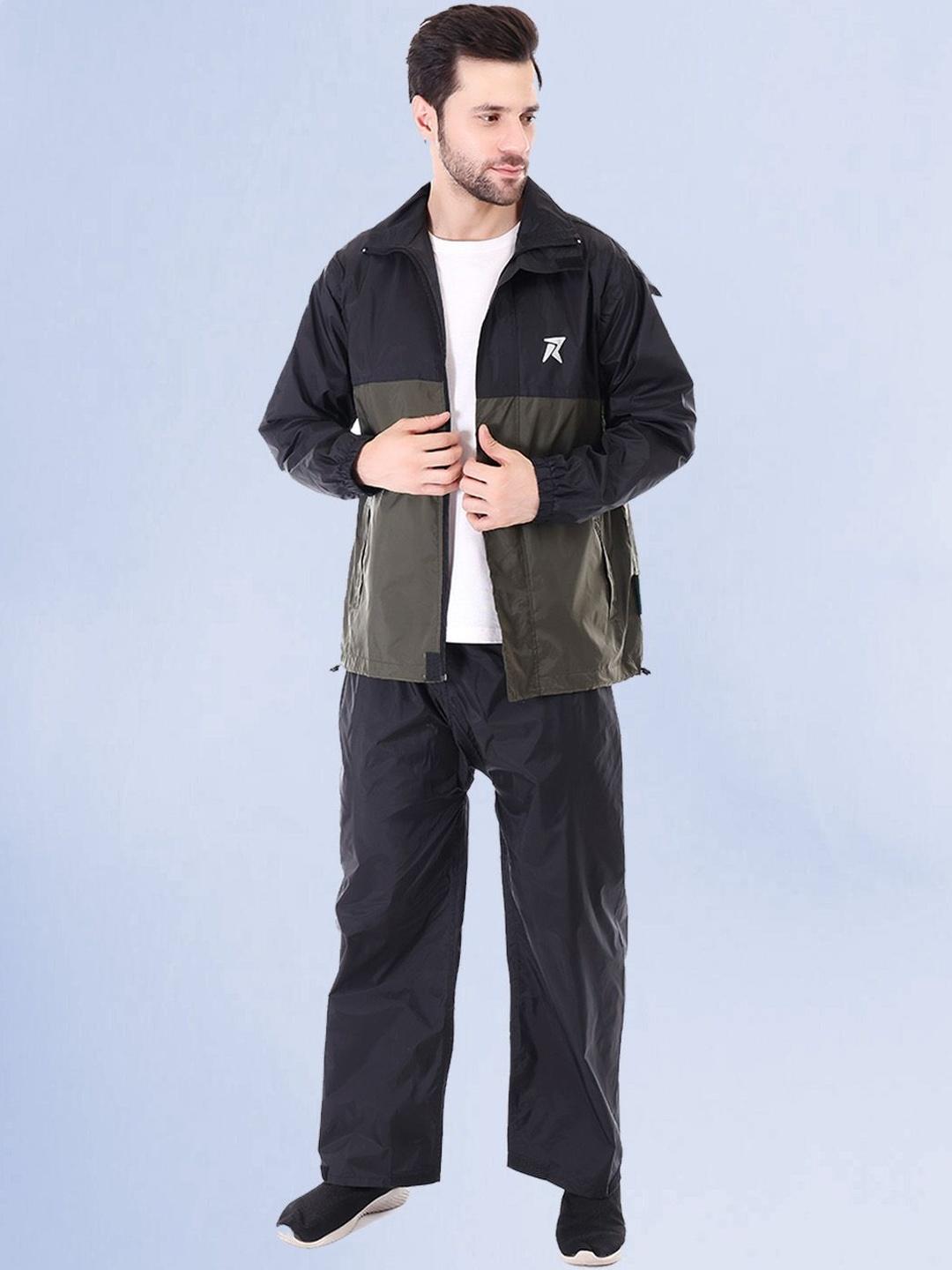 Buy Rocksport Unisex Colourblocked Attached Hood Rain Suit - - Apparel for Unisex