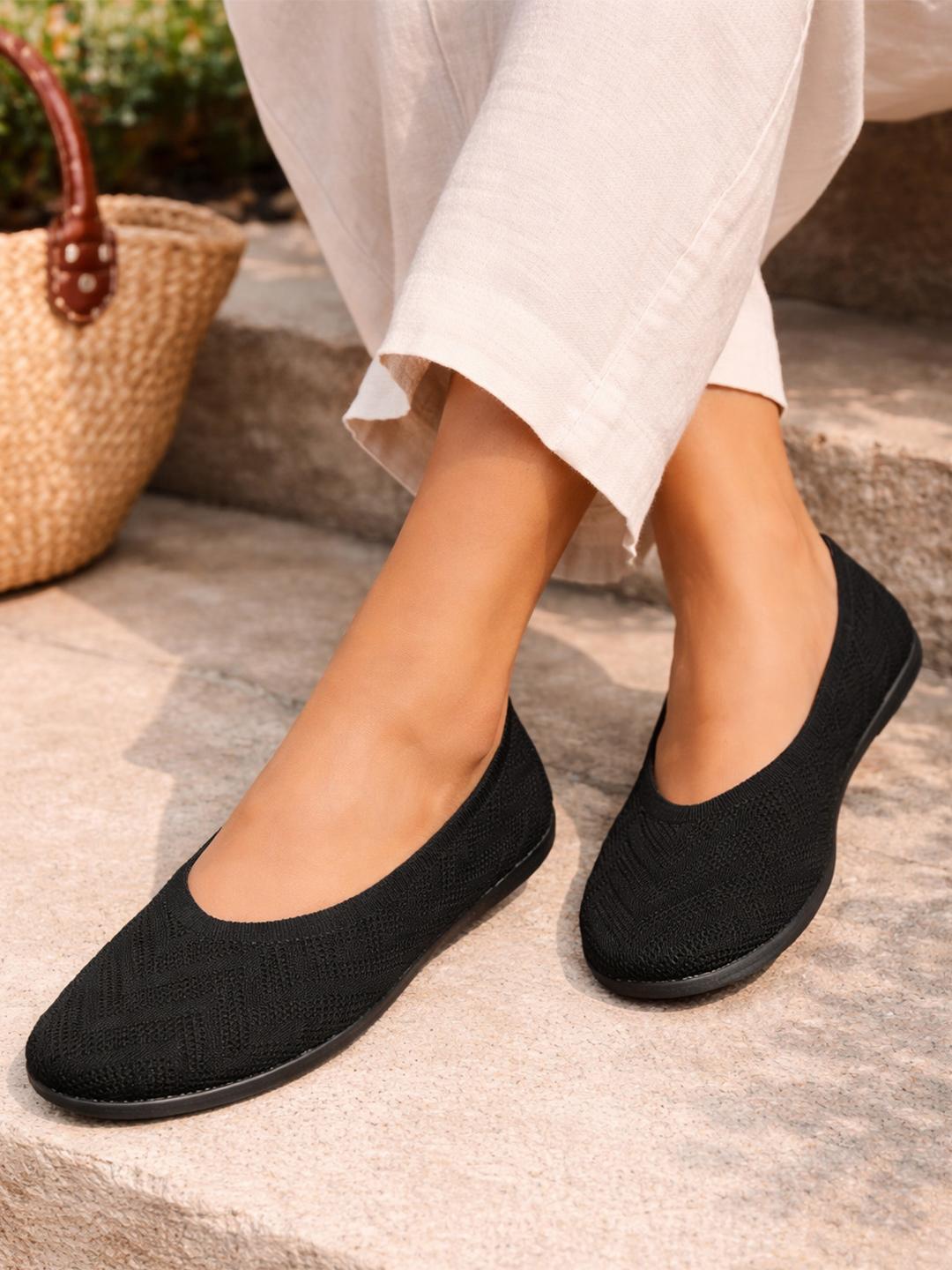 Buy Ajanta Women Self Design Ballerinas -  - Footwear for Women