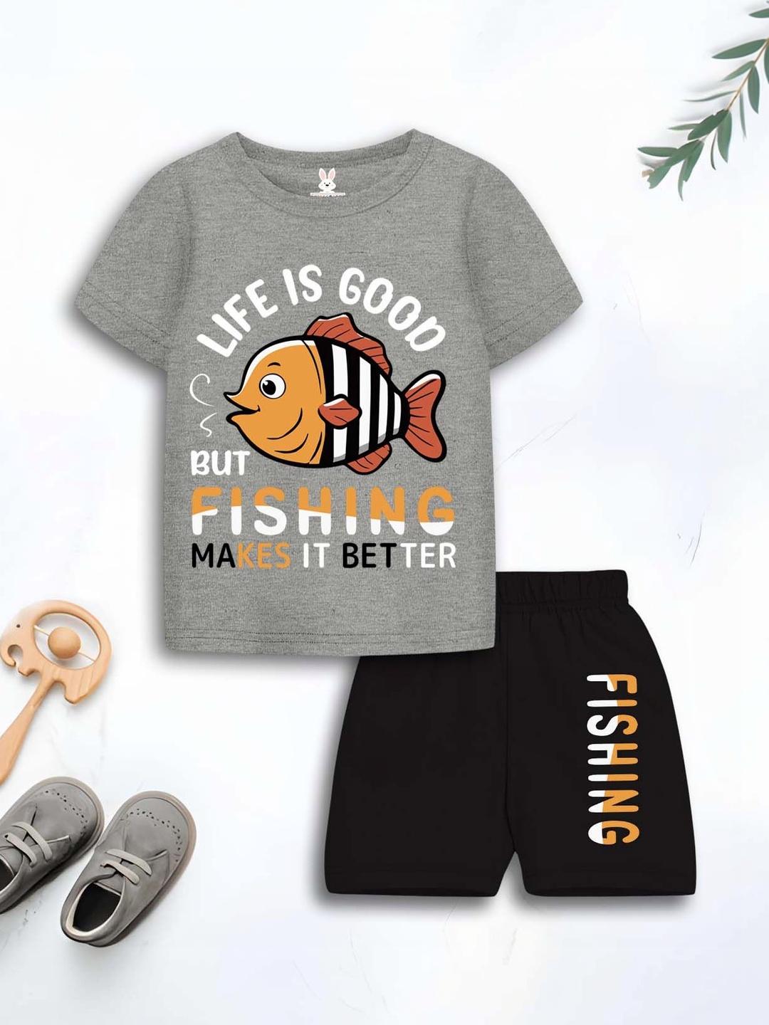 Buy KIDSCRAFT Girls Printed T Shirt With Shorts - - Apparel for Girls
