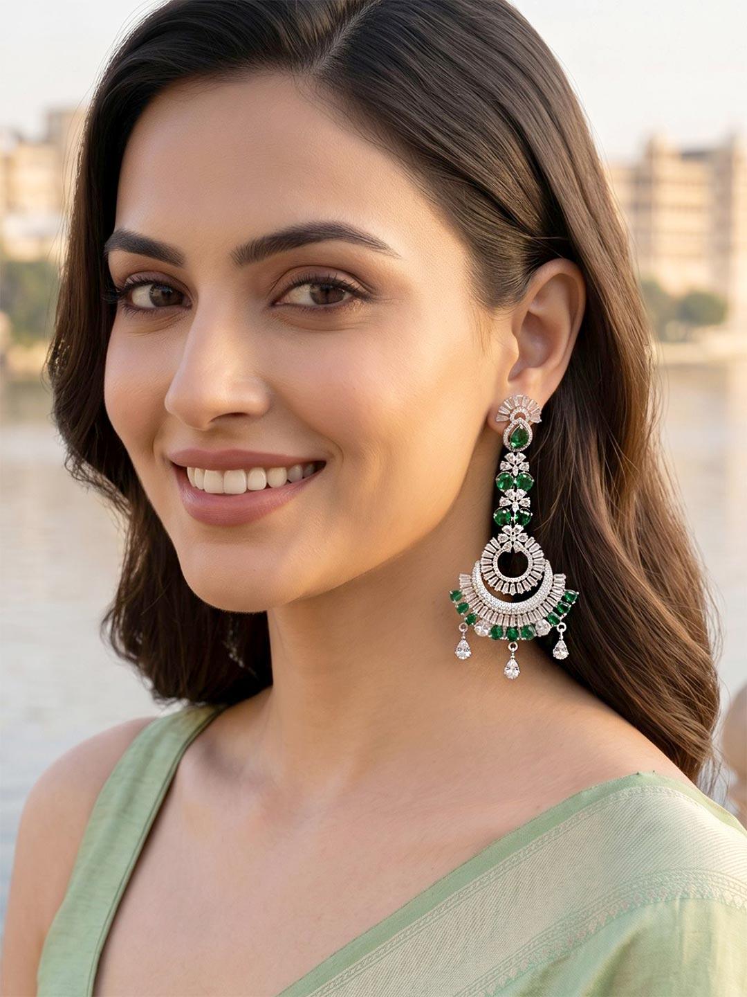 Buy KARATCART Green Classic Drop Earrings -  - Accessories for Women