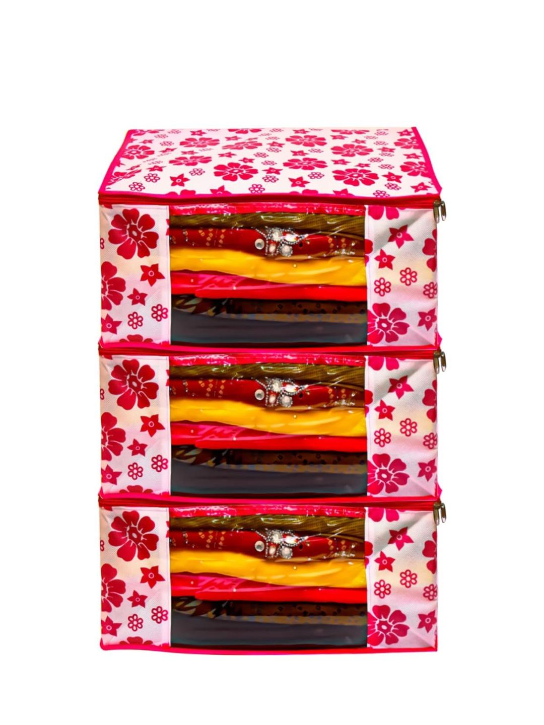 Buy ANKIT INTERNATIONAL Pink Set Of 3 Regular Multi Utility Organisers - - Home for Unisex