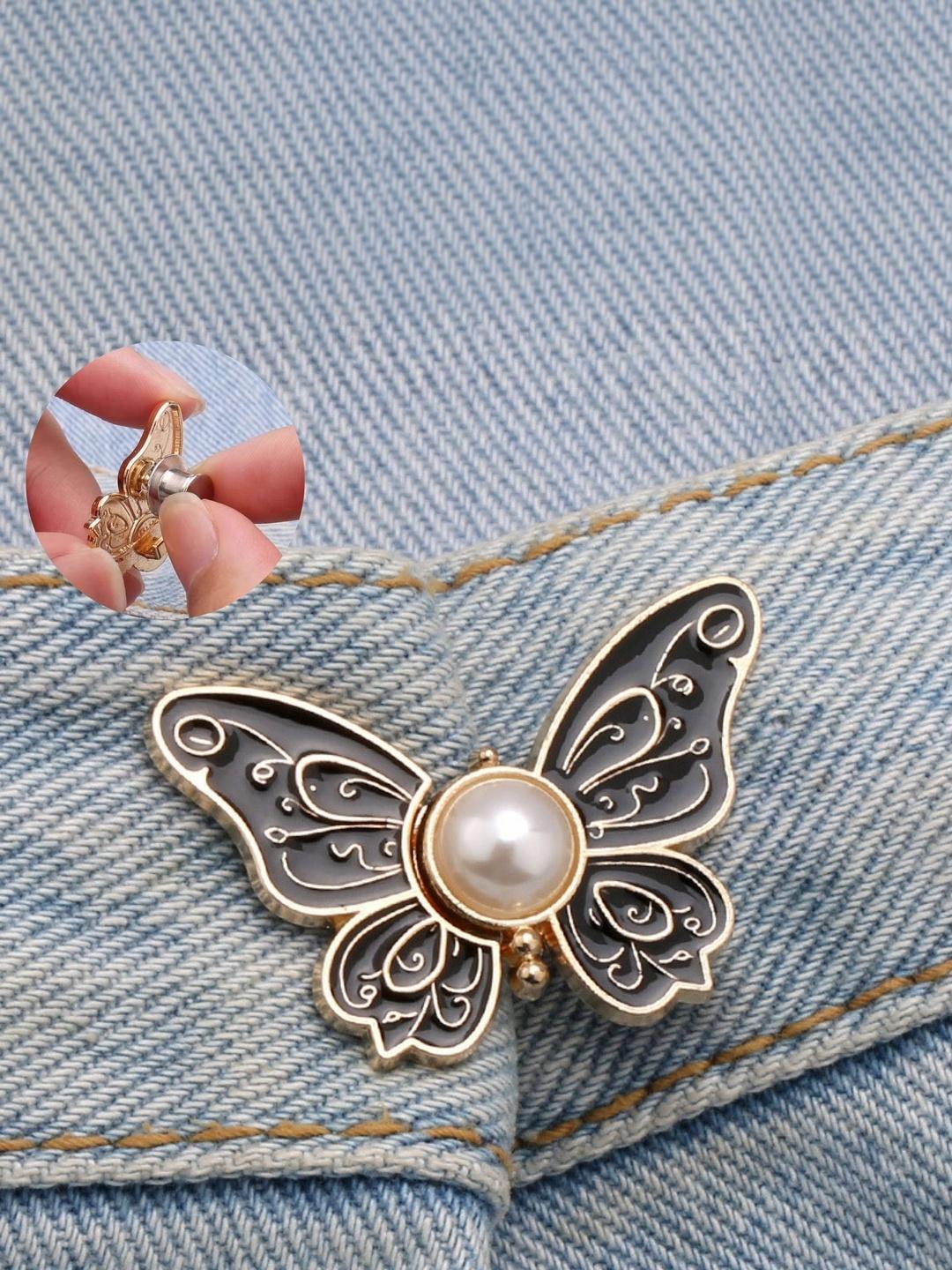 Buy Fabme Women No Sewing ButterFly Button Reusable Metal Adjustable Waist Tightener - - Apparel for Women