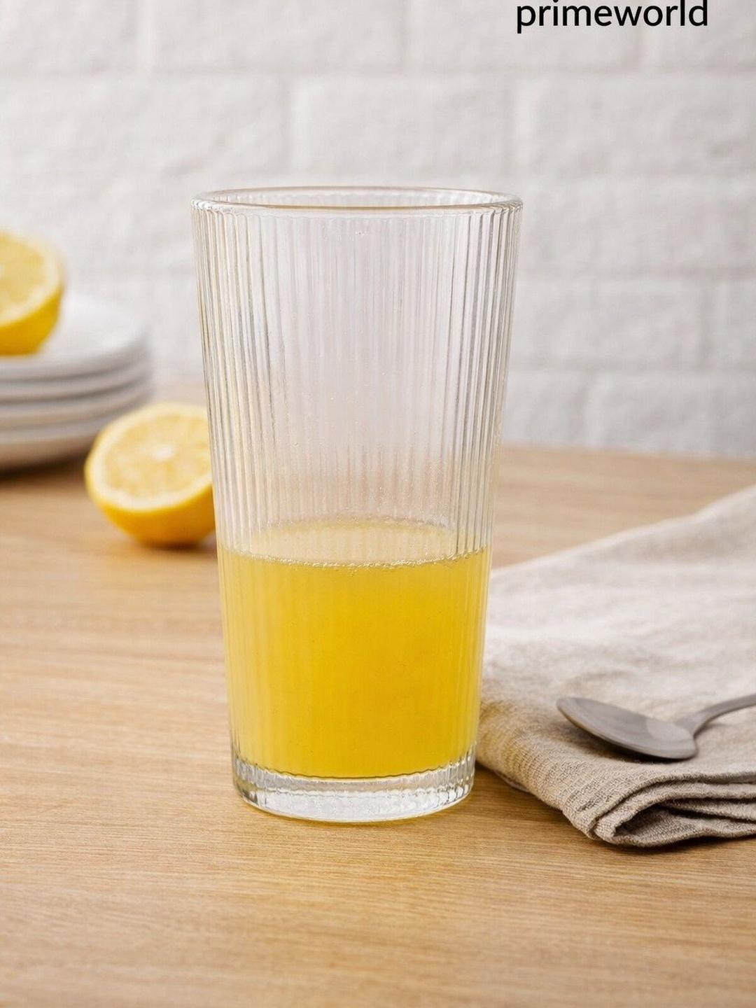 Buy PrimeWorld Transparent 6 Easy To Clean Glass Water Glass - Water ...