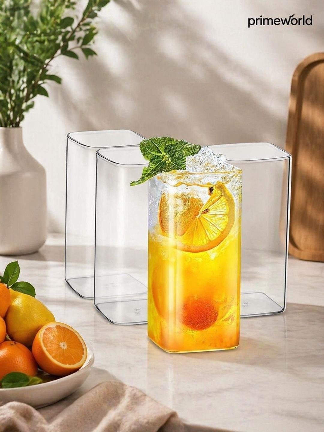 Buy PrimeWorld Transparent 6 Easy To Clean Glass Water Glass - Water ...