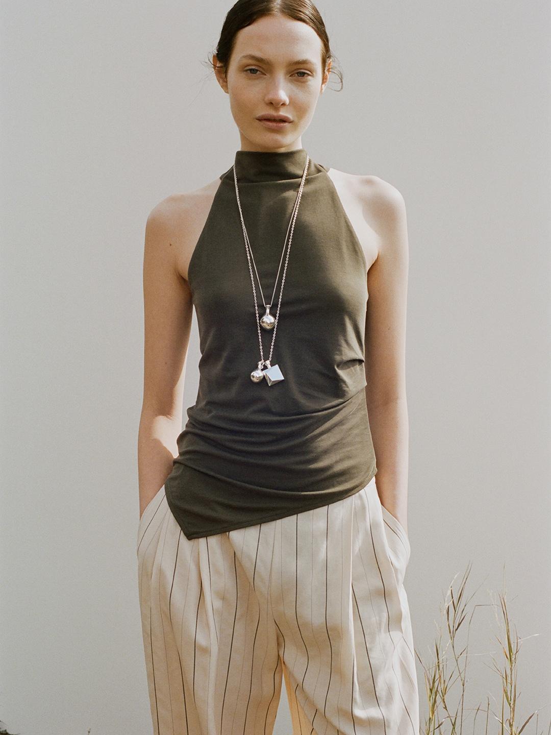 Mango Halter Neck Tank Longline Top