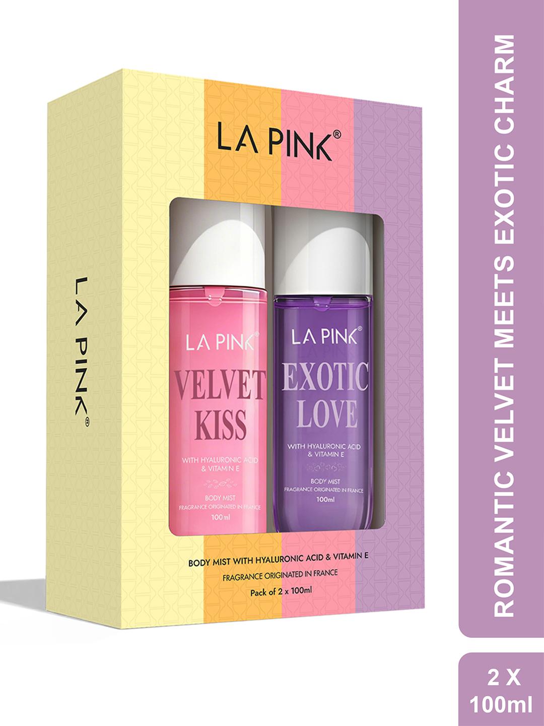 Buy La Pink Set Of 2 Long Lasting Valvet Kiss & Exotic Love Body Mist   100 Ml Each -  - Personal Care for Women