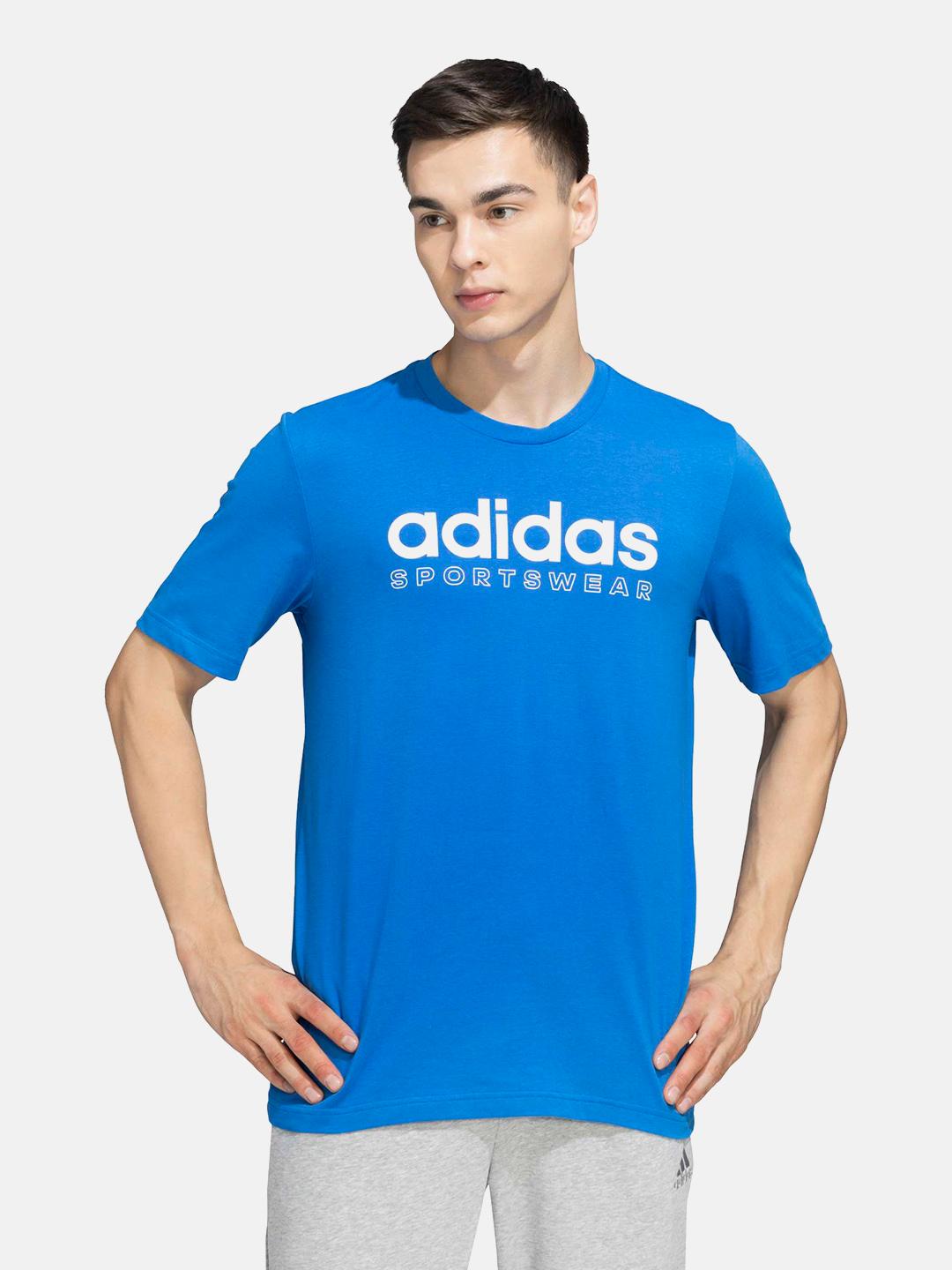 ADIDAS Brand Logo Printed Pure Cotton T-Shirt - Image 1
