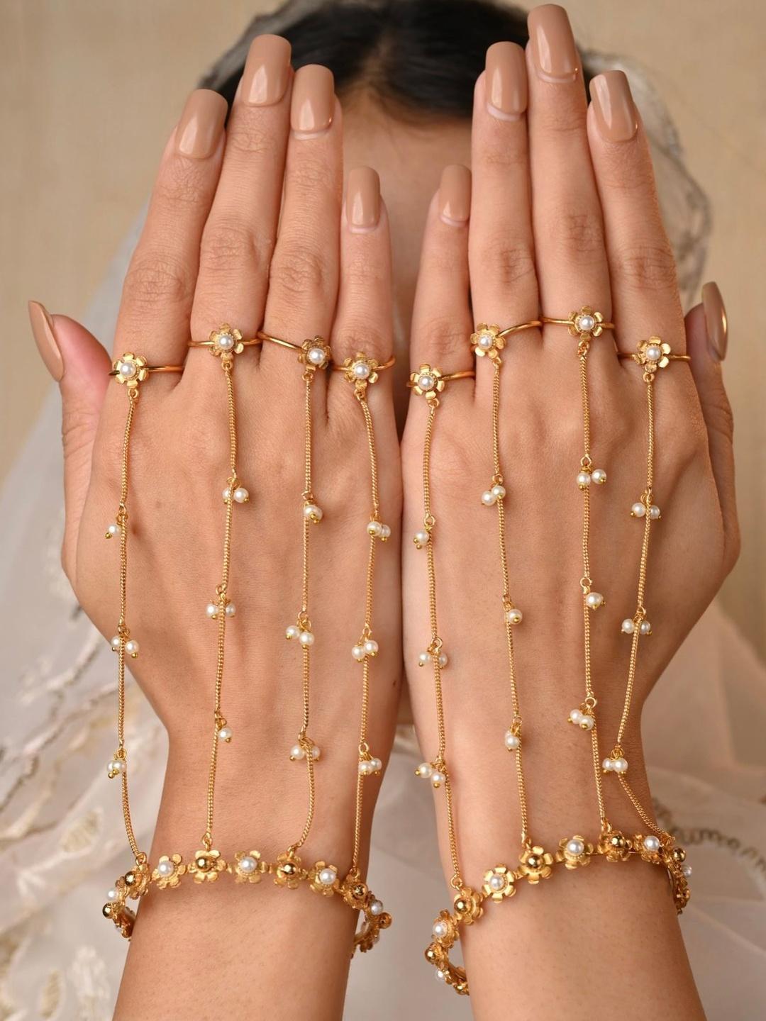Buy SZN Women 2 Handcrafted Gold Plated Charm Bracelet - - Accessories for Women