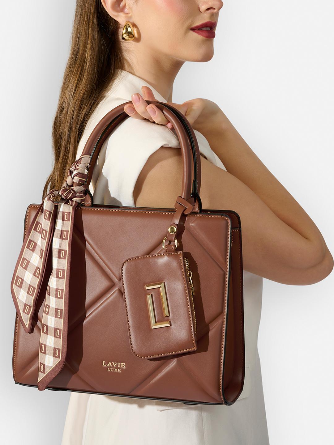 Buy LAVIE LUXE Textured Synthetic Leather Medium Structured Handheld Bag With Pouch - - Accessories for Women