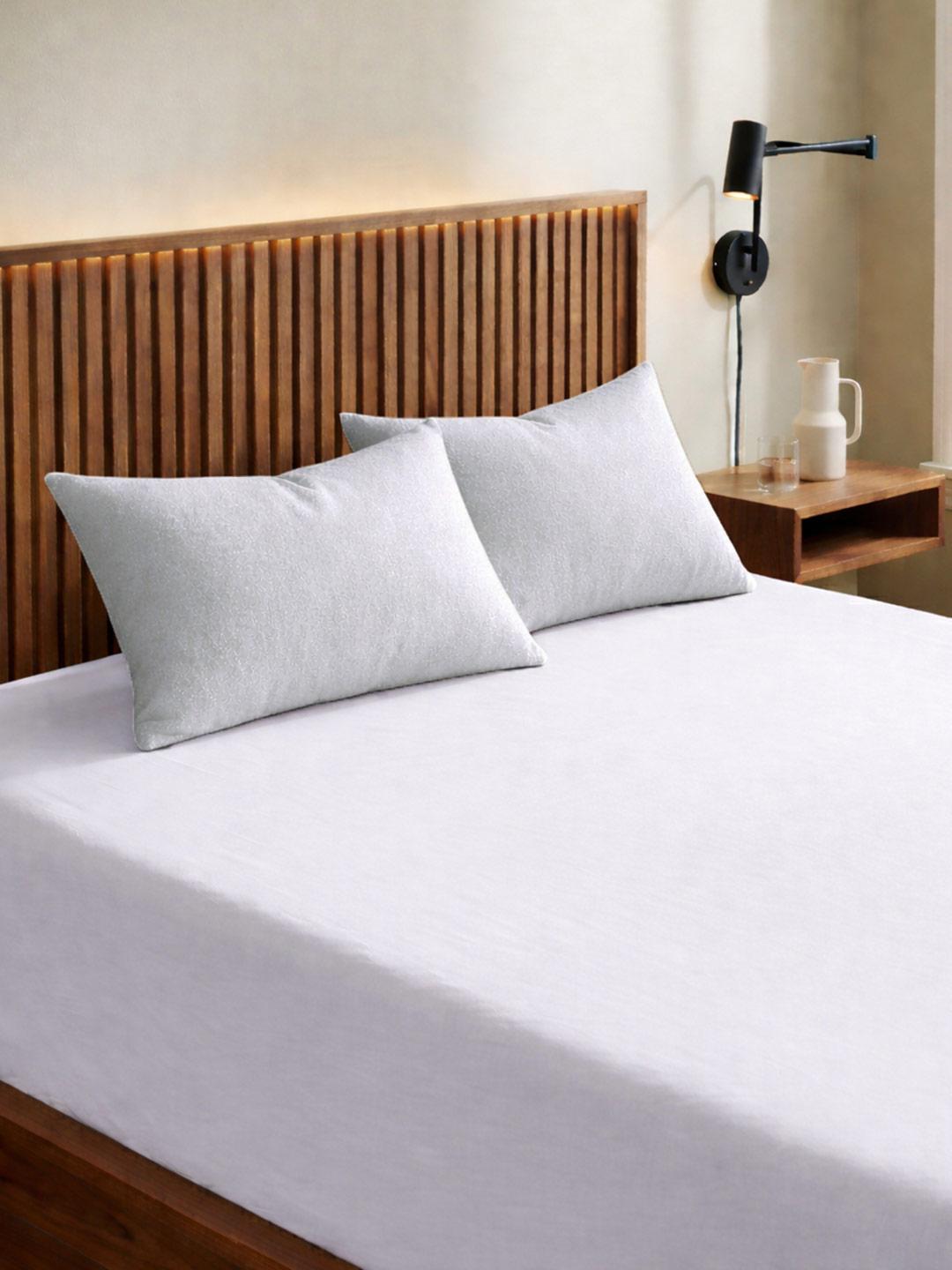 Buy GADDA CO 2 Pieces White Waterproof Pillow Protector Covers With Zipper -  - Home for Unisex