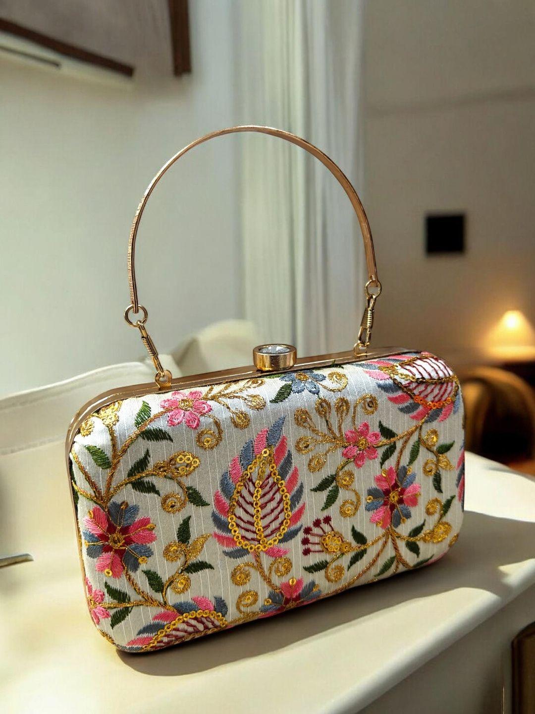 Buy Neelkanth Bags Embroidered Box Clutch - - Accessories for Women