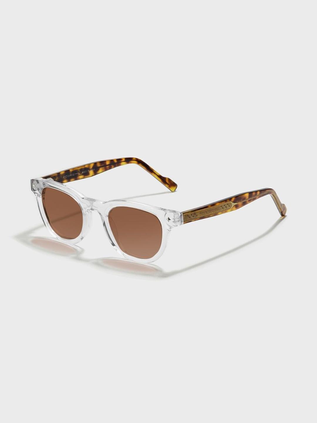 Buy SAM & MARSHALL Unisex Brown Lens & Brown Square Sunglasses With -  - Accessories for Unisex
