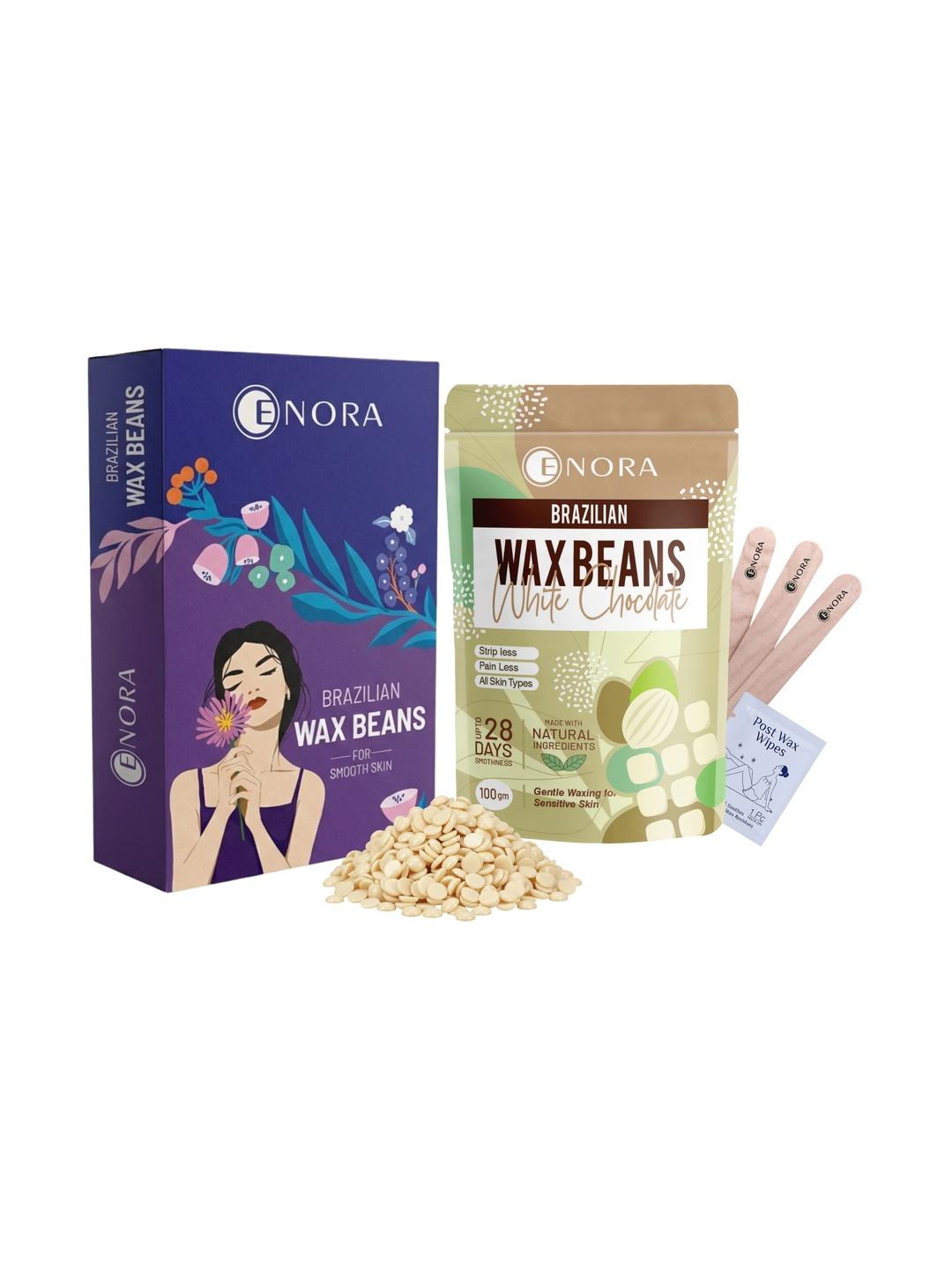 Buy ENORA Brazilian Stripless White Chocolate Wax Beans With Spatula   50 G -  - Personal Care for Unisex