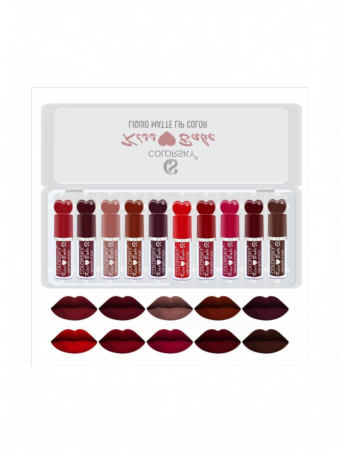 Buy COLORSKY Matte Lipstick Combo For Women Long Lasting Liquid Lipstick Set Of 10 2ml Each - - Personal Care for Women