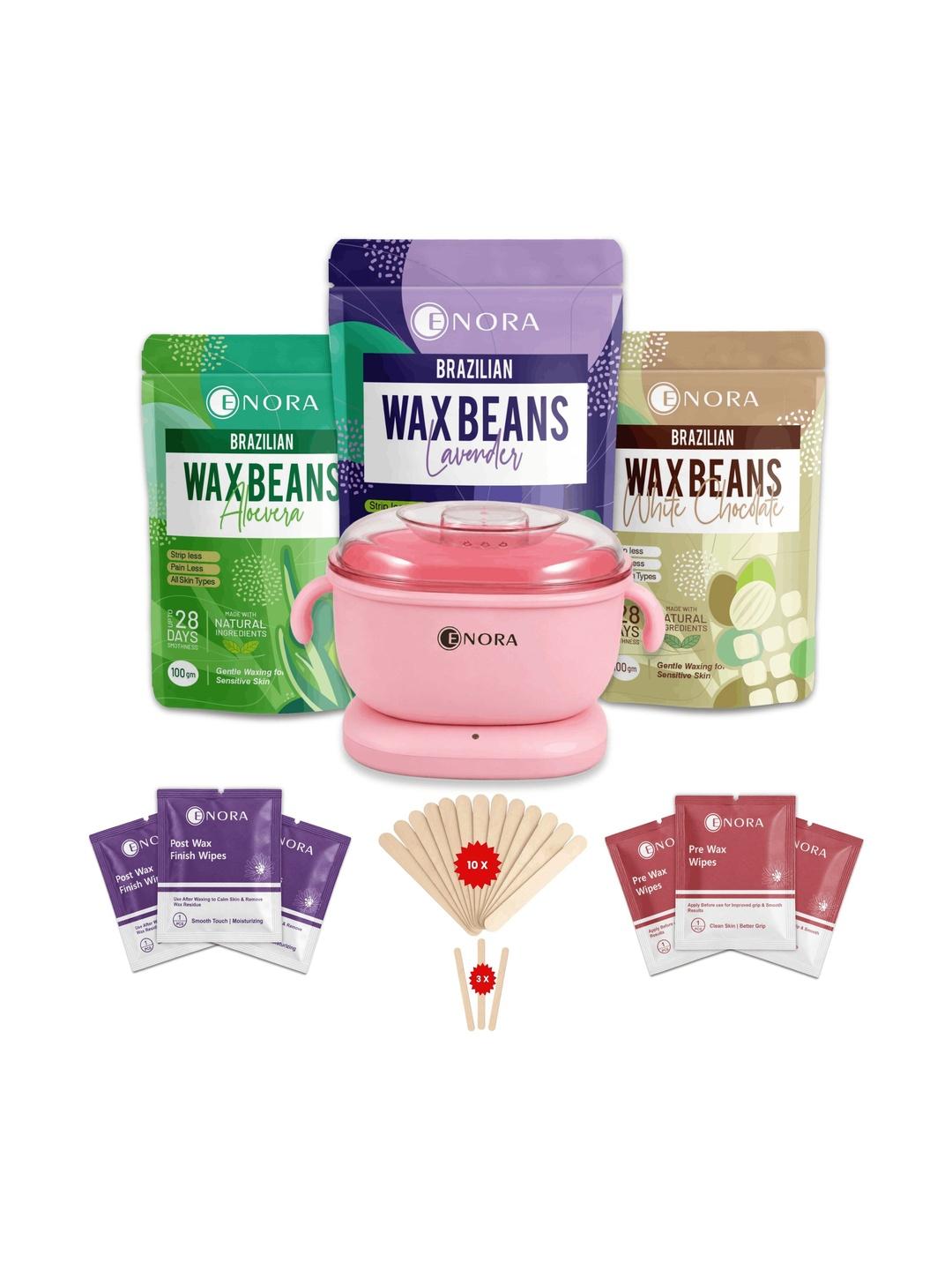 Buy ENORA  Set Of 3 Brazilian Face Wax   100 G Each With Heater & Spatula -  - Personal Care for Unisex