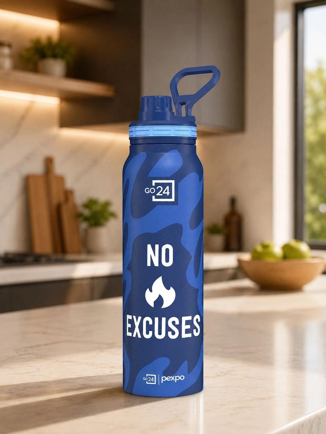 Buy Austin Art Denim Blue 3 Layer Insulated Stainless Steel Water Bottle 740ml -  - Home for Unisex