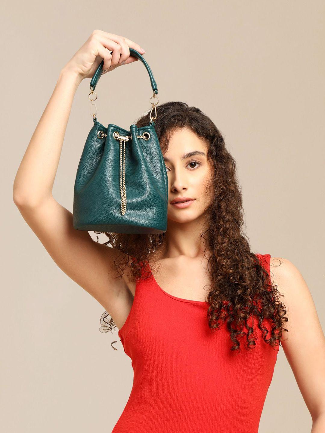 Buy MARKQUES Women Textured Bucket Tasselled Leather Handheld Bag - - Accessories for Women