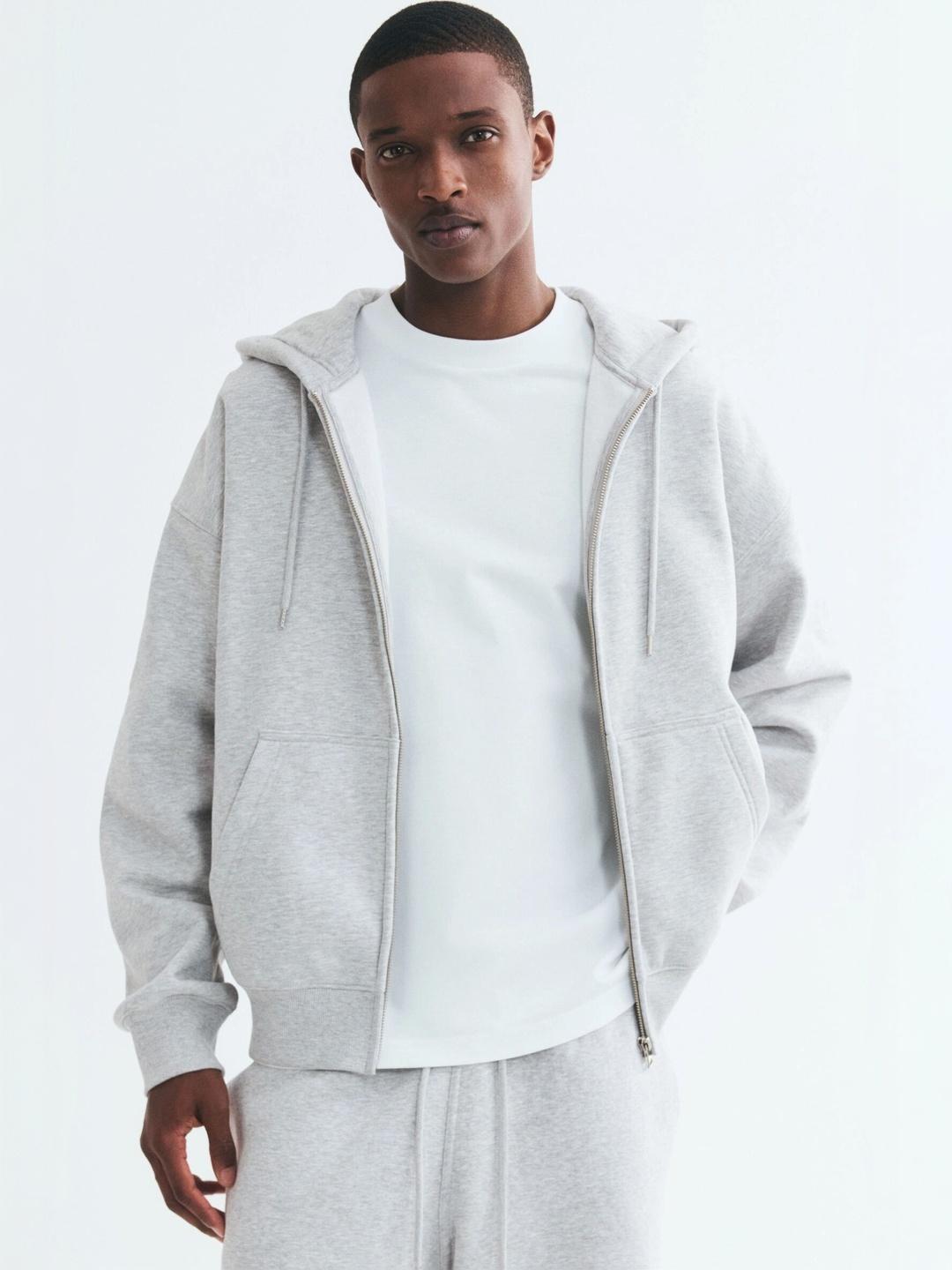 H&M Oversized Fit Zip Through Hoodie - - Apparel for Men