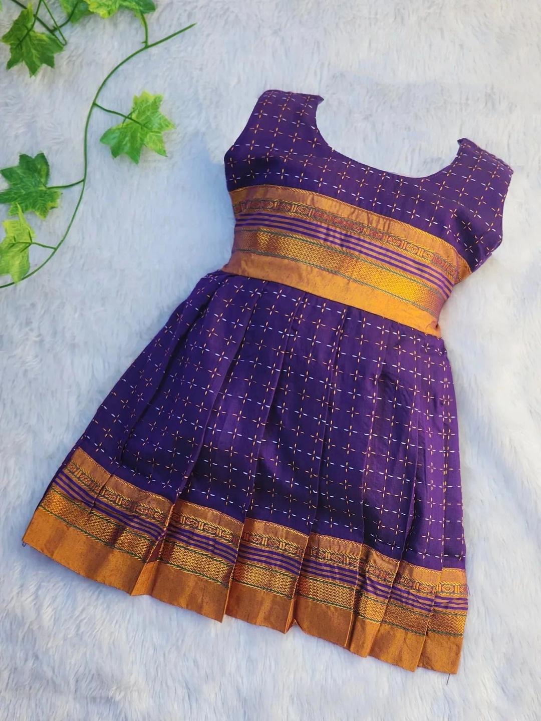 Buy BAESD Infants Girls Checked Cotton Flared A Line Ethnic Dress - - Apparel for Girls