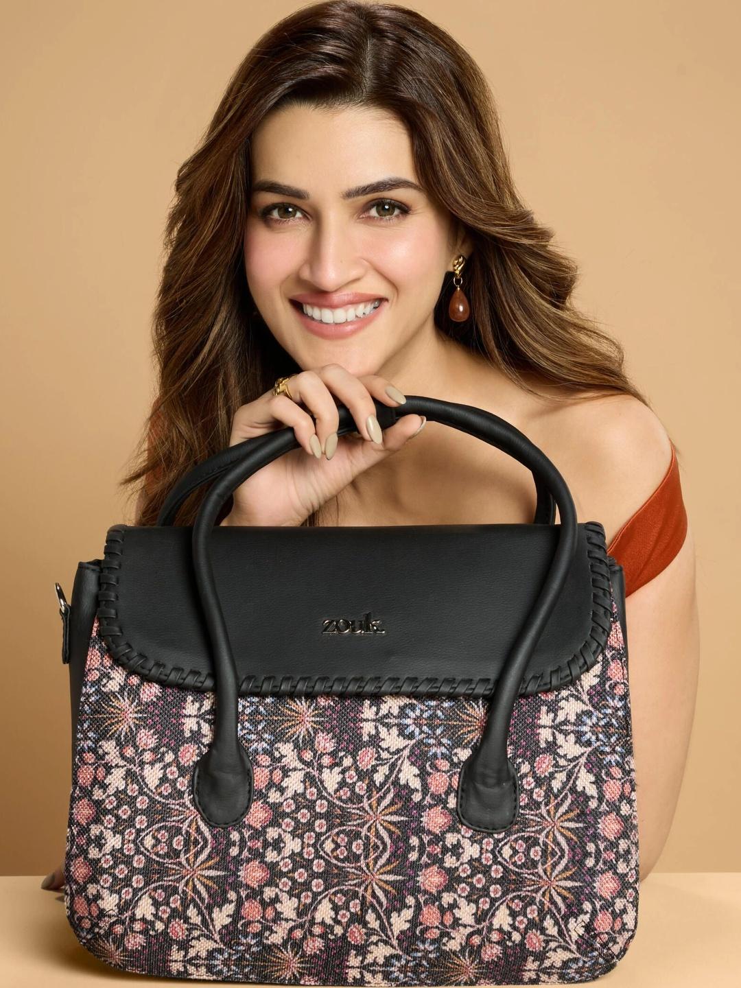 ZOUK Multicoloured Floral Structured Handheld Bag Satchel