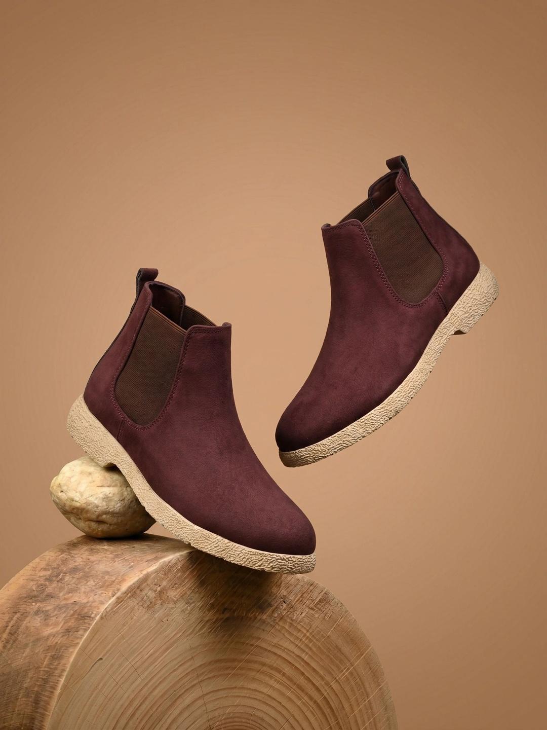 Buy Glitchez Men Round Toe Slip On Chelsea Boots -  - Footwear for Men
